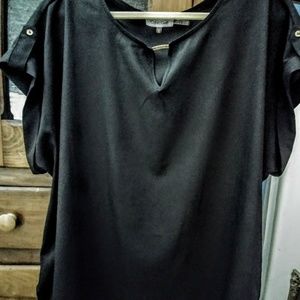 Calvin Klein Black Short Sleeve Flowy Top